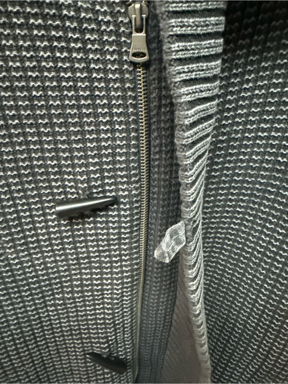 Express Black Ribbed Knit Cardigan - Picture 2 of 5